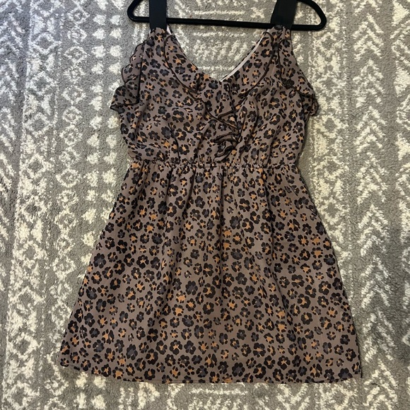Peppermint brand Leopard Print Sleeveless Dress size L (D-313) - Picture 8 of 12